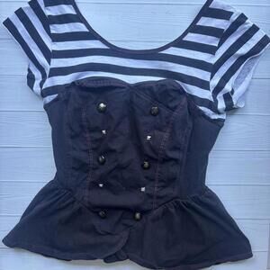 Abbey Dawn Sailor Peplum